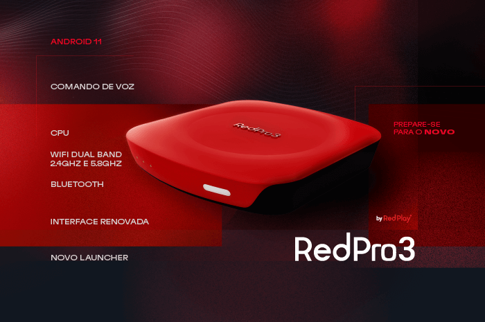 Receptor Digital IPTV Red Play RedStick 4K - RedPlay